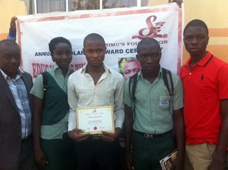 A recipient of the Tanimu Foundation Award along with other Students