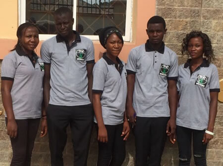 five computer training students